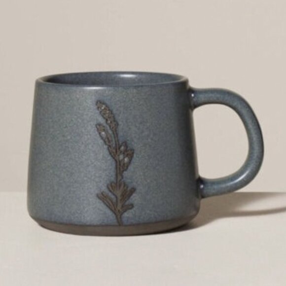 SOLD Hearth and & Hand Blue Stoneware Wheat Stem Coffee Mug / Tea Cup NEW 2022 - Picture 1 of 6